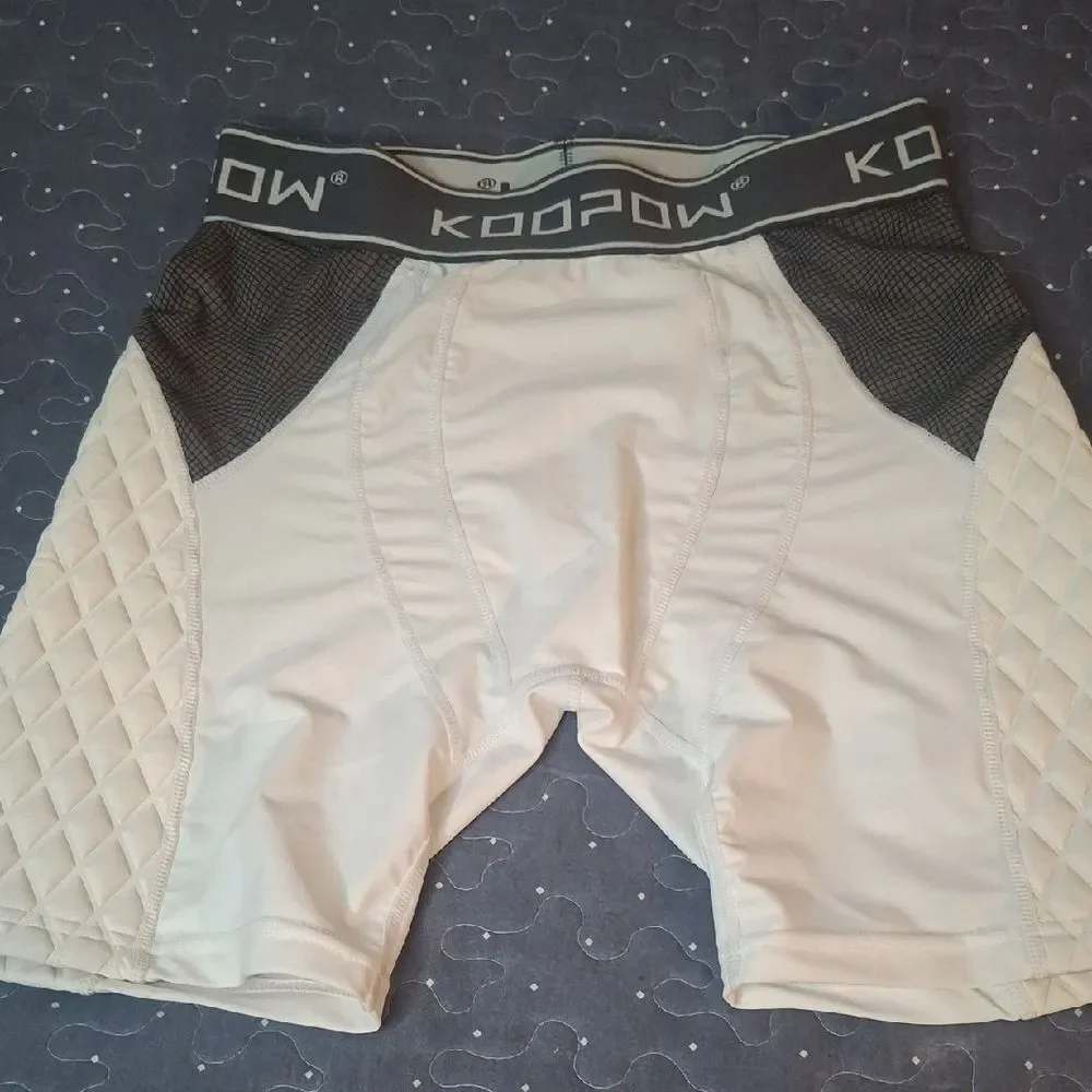 Koo Pow white padded shorts